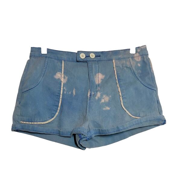 ModCloth Pin-Up Delight Retro Shorts Mid Rise Double Button Bleached Pockets 10 - Picture 2 of 5